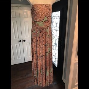 The Limited Paisley Strapless Dress SZM